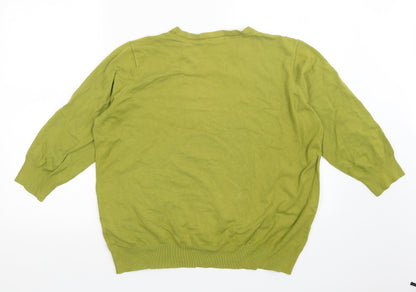 Womens UK Size XL BM Green Pullover Jumper