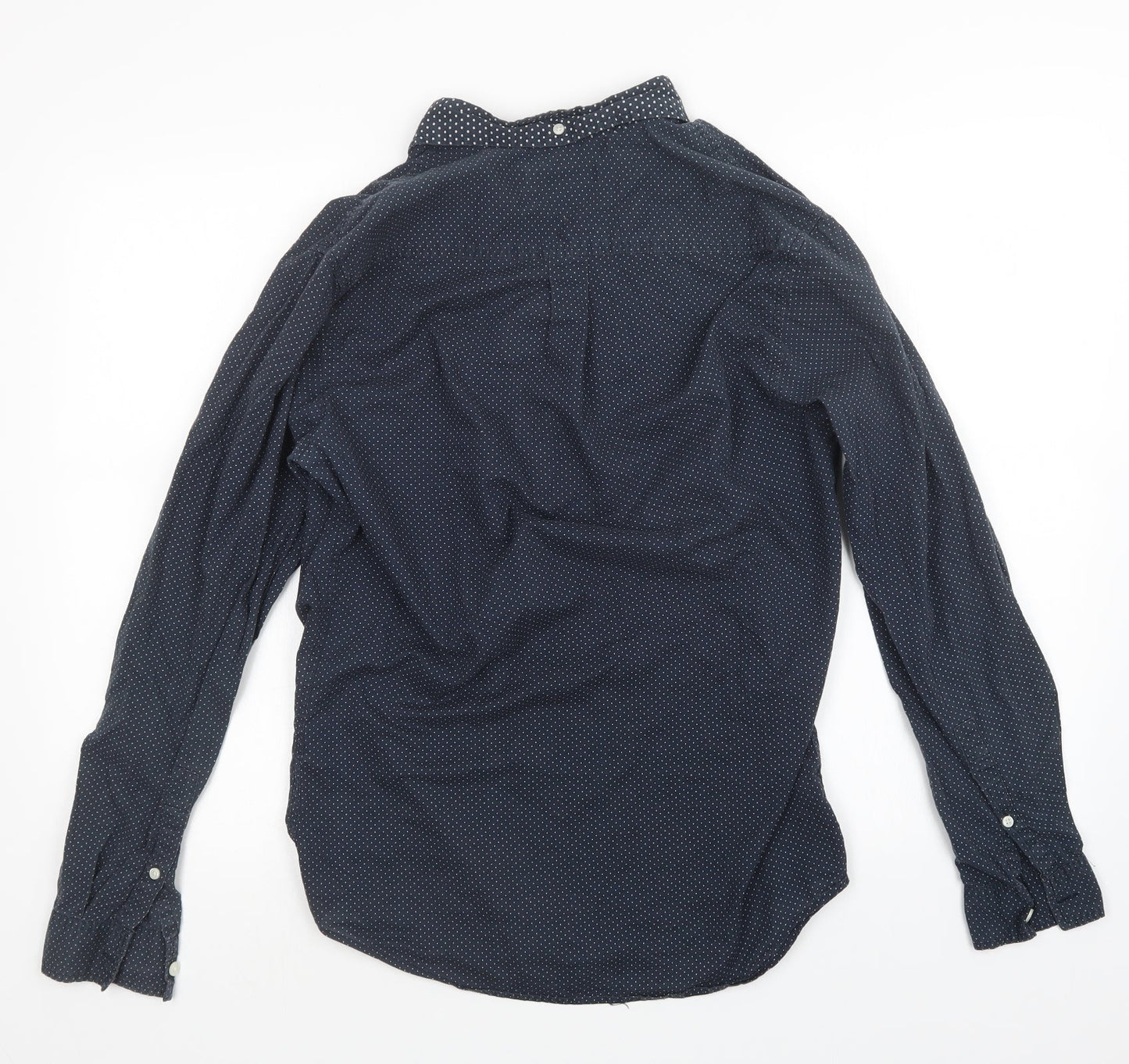 Topman Mens Blue Polka Dot   Button-Up Size S