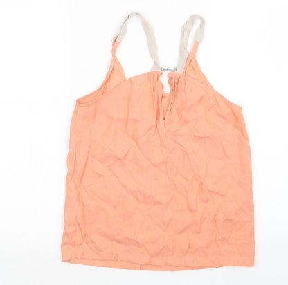 Womens UK Size 8 Topshop Orange Basic Tank