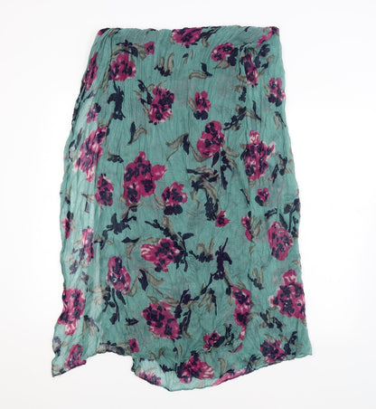 Preworn Unisex Green Floral   Shawl/Wrap