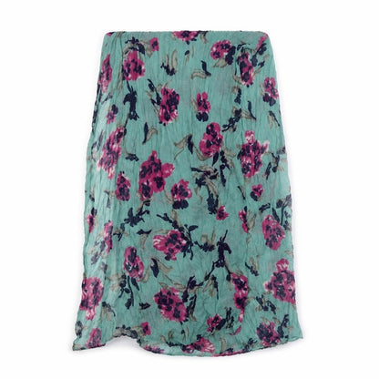 Preworn Unisex Green Floral   Shawl/Wrap