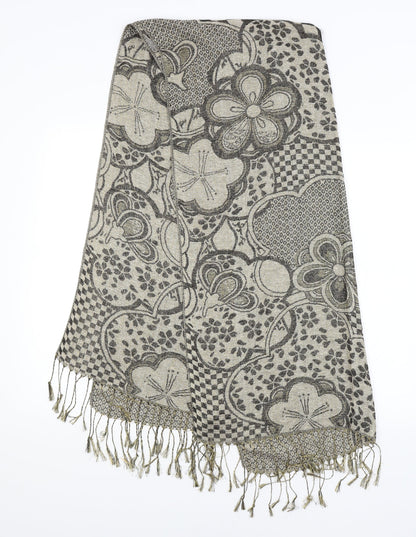 Preworn Womens Beige Floral   Shawl/Wrap