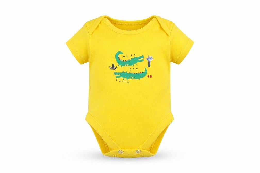 George Baby Yellow   Babygrow One-Piece Size 0-3 Months  - DINOSAURS