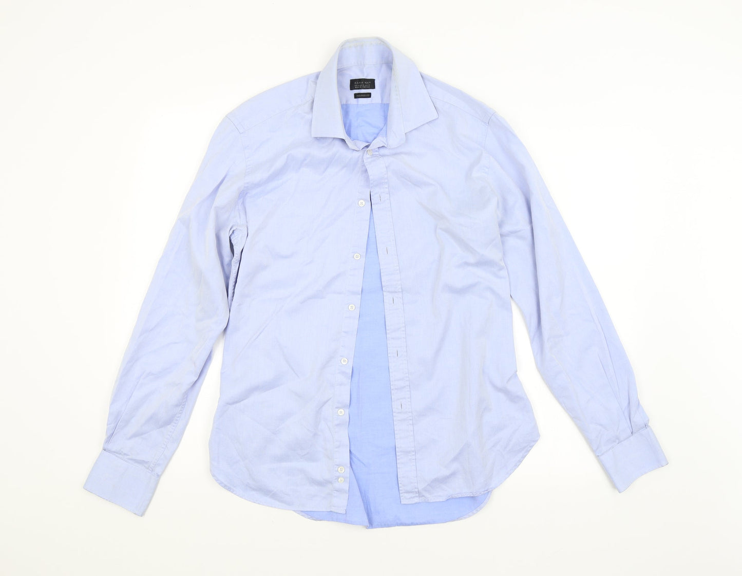ZARA MAN Mens Blue    Dress Shirt