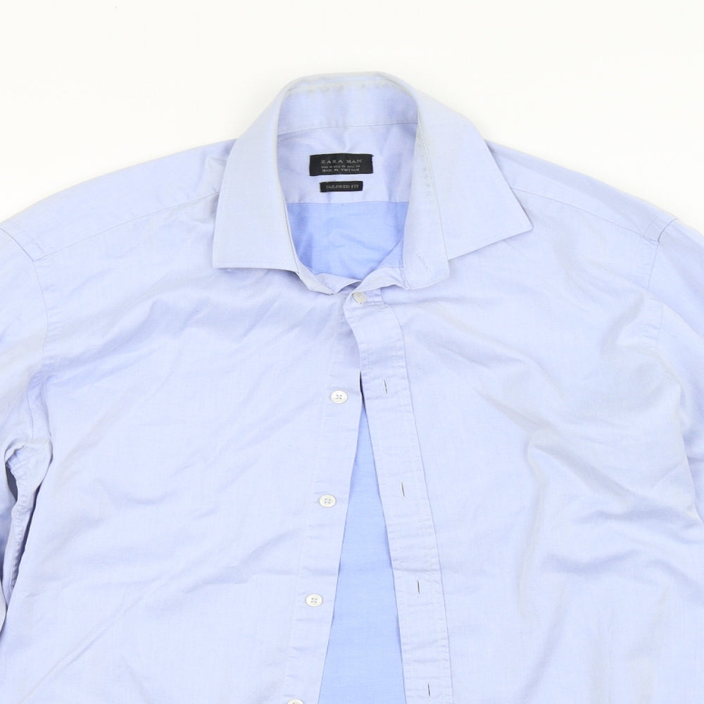 ZARA MAN Mens Blue    Dress Shirt