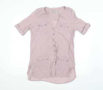 Womens UK Size L Preworn Purple Basic Button-Up