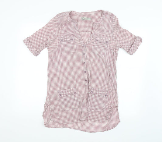 Womens UK Size L Preworn Purple Basic Button-Up
