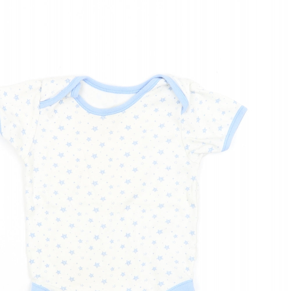 George Baby White Geometric  Babygrow One-Piece Size 18-24 Months