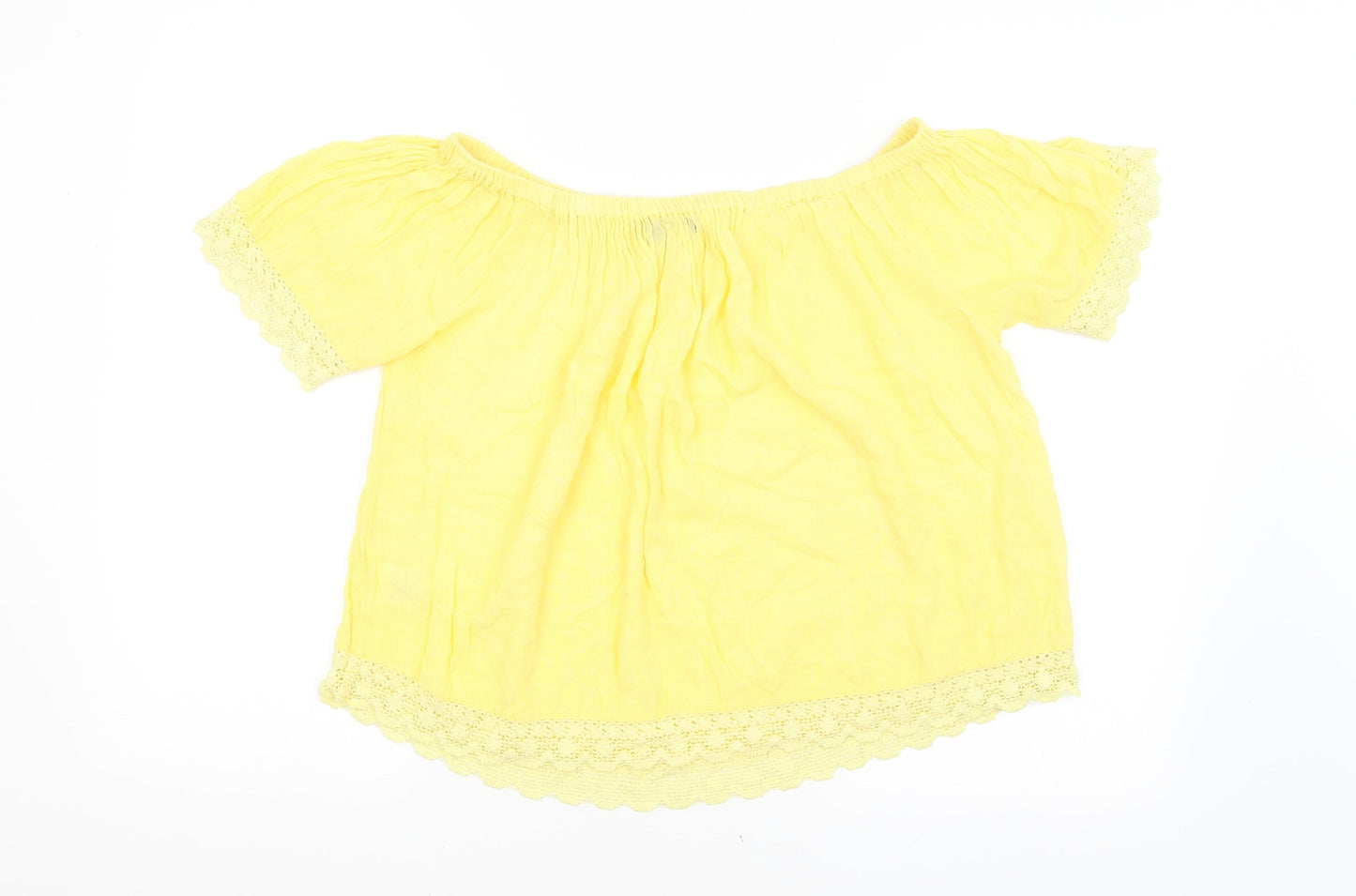 Womens UK Size 10 Select Yellow Basic Blouse