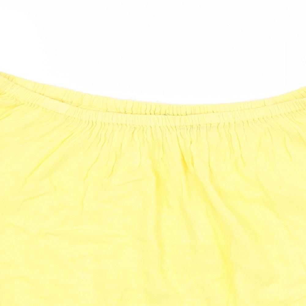 Womens UK Size 10 Select Yellow Basic Blouse