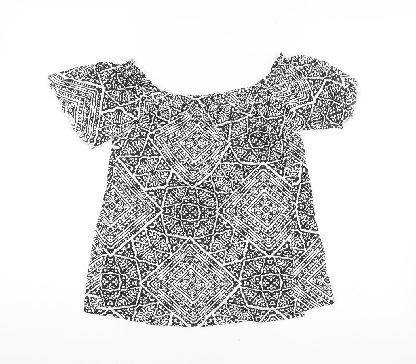 Primark Womens Multicoloured Animal Print  Basic Blouse Size 10