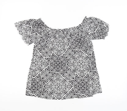 Primark Womens Multicoloured Animal Print  Basic Blouse Size 10