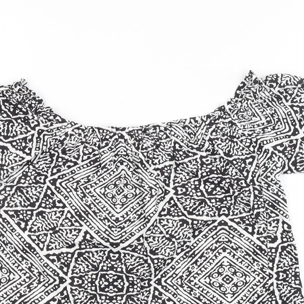 Primark Womens Multicoloured Animal Print  Basic Blouse Size 10