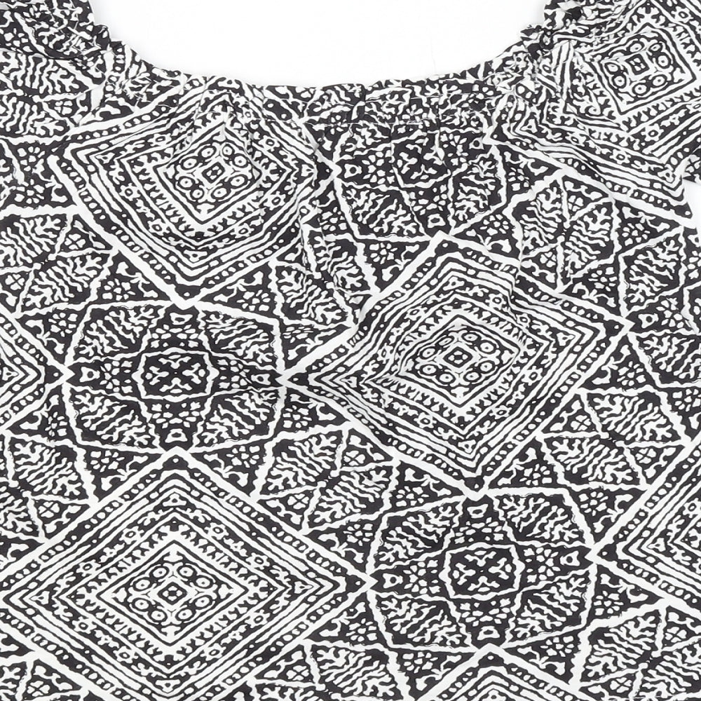 Primark Womens Multicoloured Animal Print  Basic Blouse Size 10