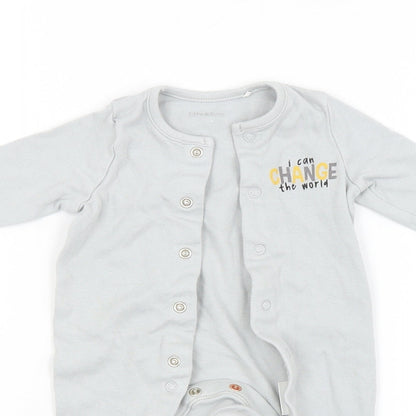 LILY & DAN Baby Grey   Babygrow One-Piece Size 0-3 Months