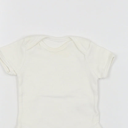 F&F Baby White   Babygrow One-Piece Size 0-3 Months