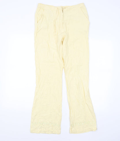 Womens UK Size XL Preworn Regular Fit  Yellow Trousers
