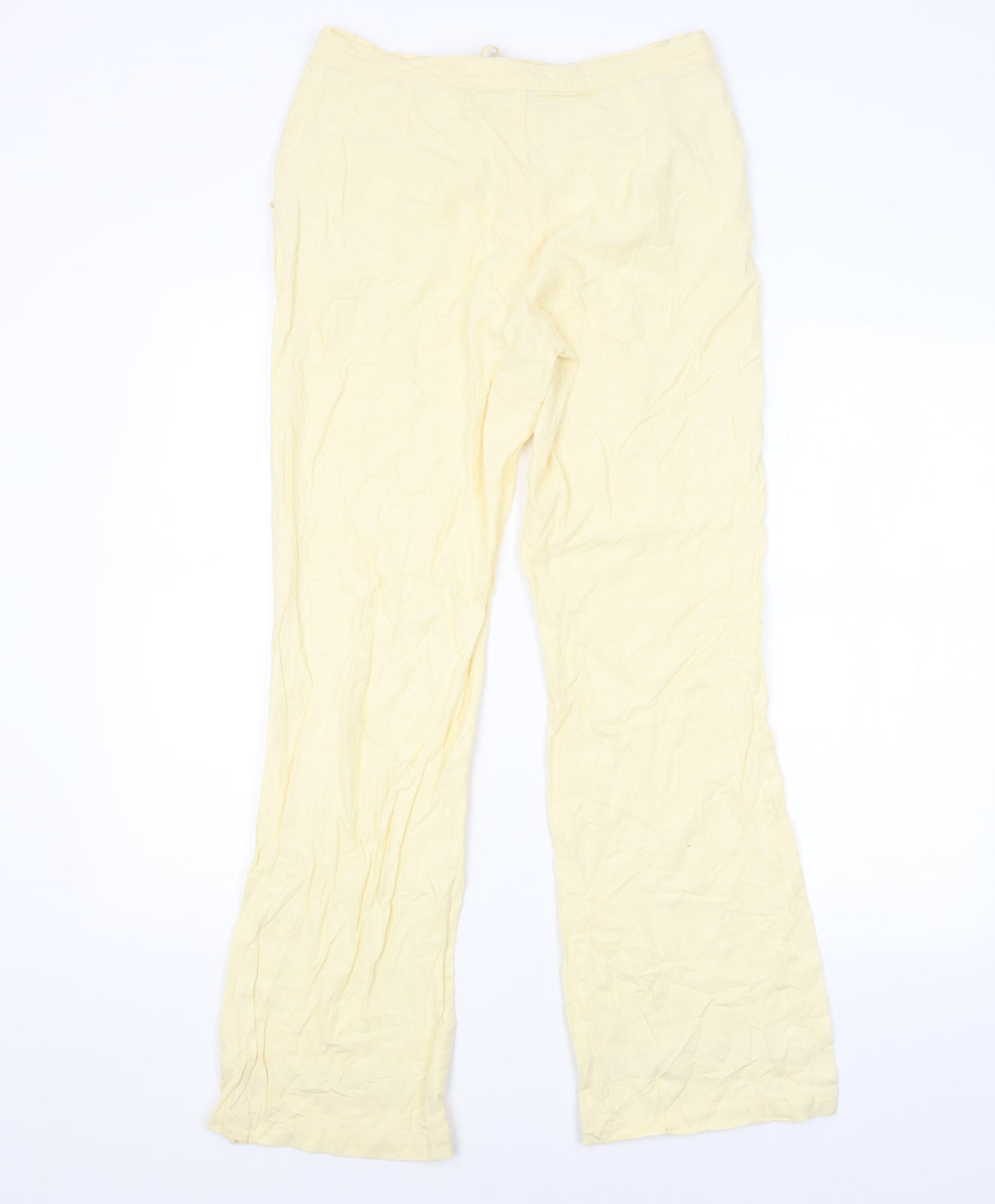 Womens UK Size XL Preworn Regular Fit  Yellow Trousers