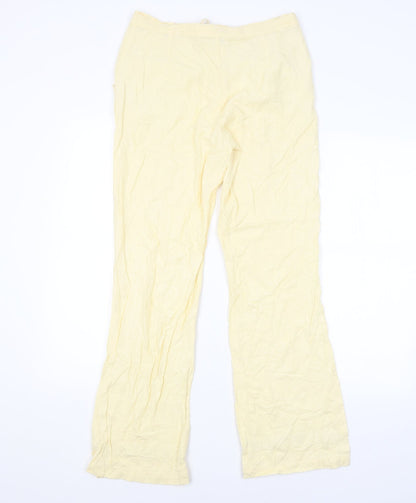 Womens UK Size XL Preworn Regular Fit  Yellow Trousers