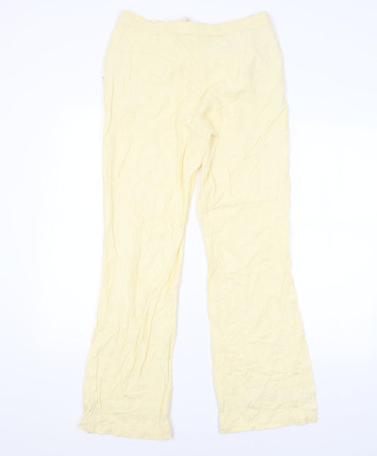 Womens UK Size XL Preworn Regular Fit  Yellow Trousers