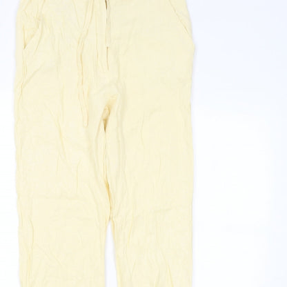 Womens UK Size XL Preworn Regular Fit  Yellow Trousers
