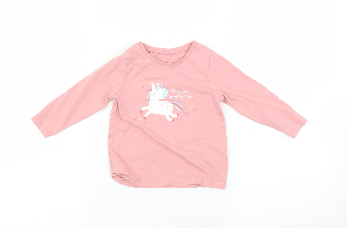 George Baby Multicoloured   Basic T-Shirt Size 18-24 Months  - Unicorn