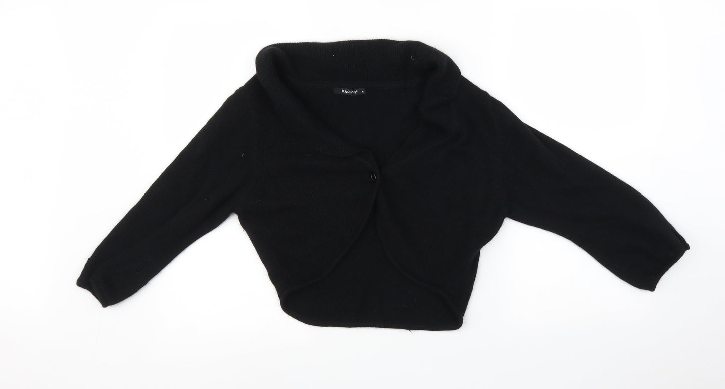 bYoung Womens Black   Cardigan Jumper Size XL  - Cropped