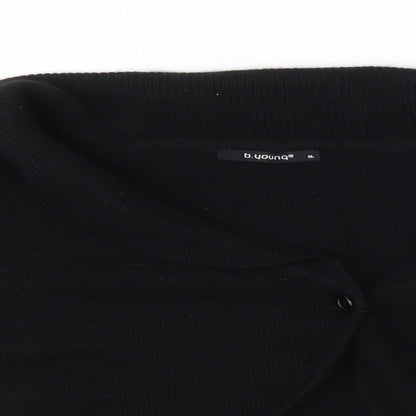 bYoung Womens Black   Cardigan Jumper Size XL  - Cropped