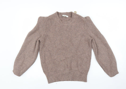 Womens UK Size S NEXT Brown Pullover Jumper