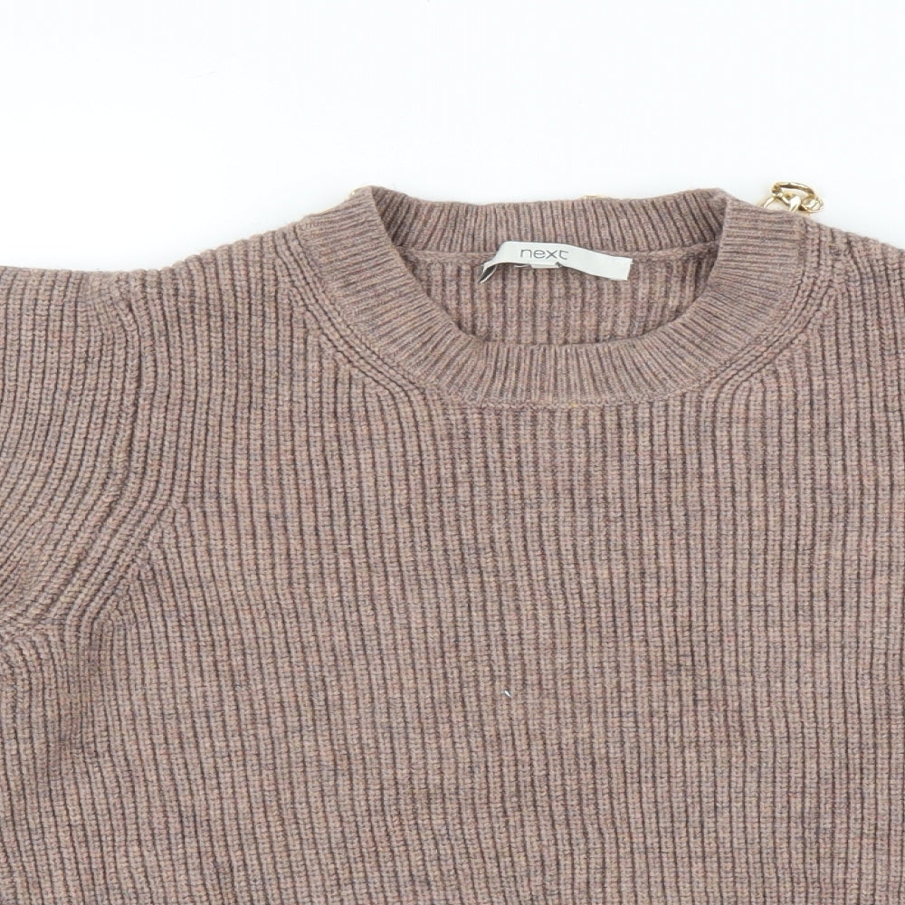 Womens UK Size S NEXT Brown Pullover Jumper