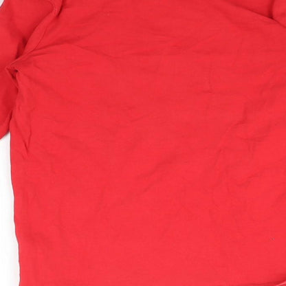 NEXT Girls Red   Basic T-Shirt Size 9 Years  - Christmas