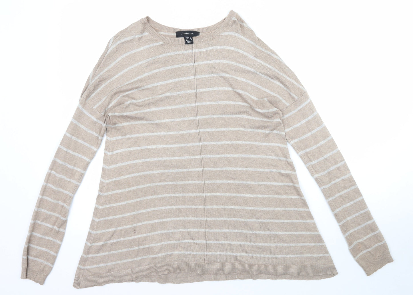 Womens UK Size 10 Atmosphere Beige Pullover Jumper
