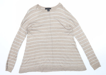 Womens UK Size 10 Atmosphere Beige Pullover Jumper