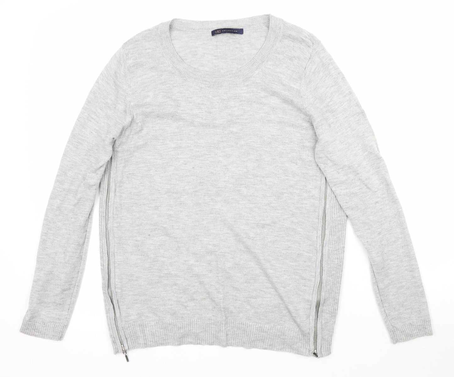 Womens UK Size S Marks and Spencer Grey Pullover Jumper