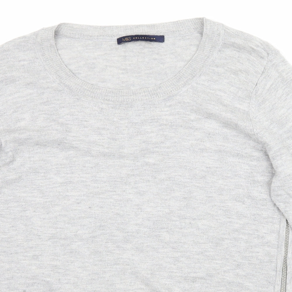 Womens UK Size S Marks and Spencer Grey Pullover Jumper