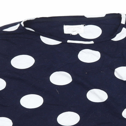 Next Womens Blue Polka Dot  Top Pyjama Top Size M