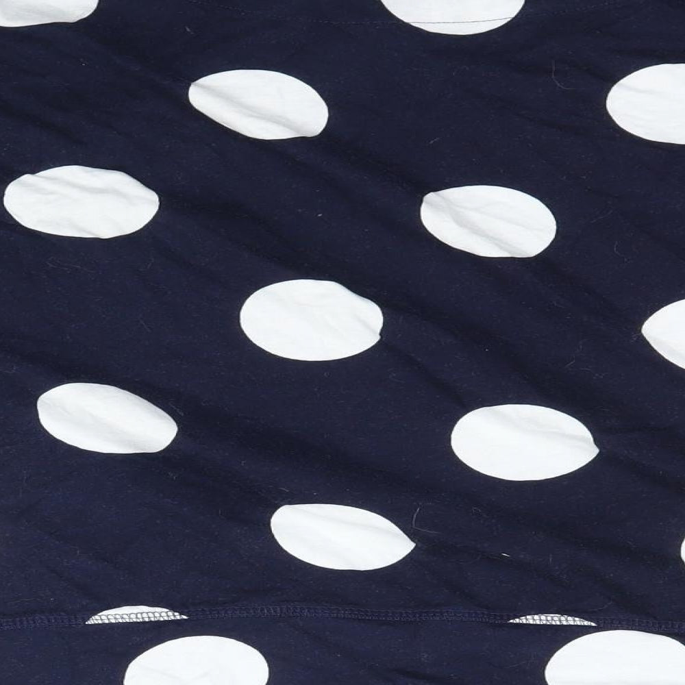 Next Womens Blue Polka Dot  Top Pyjama Top Size M