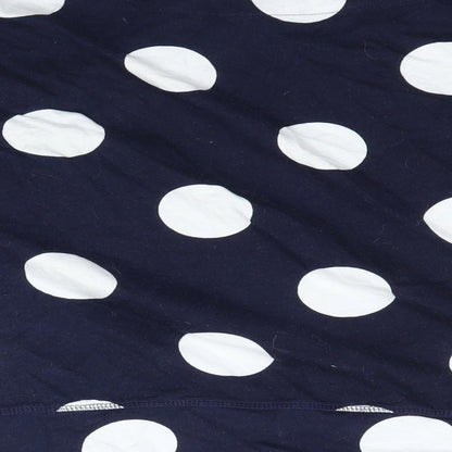 Next Womens Blue Polka Dot  Top Pyjama Top Size M