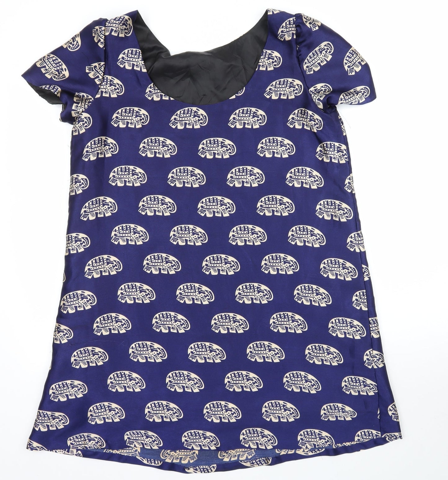 Womens UK Size L Preworn Blue Basic Blouse