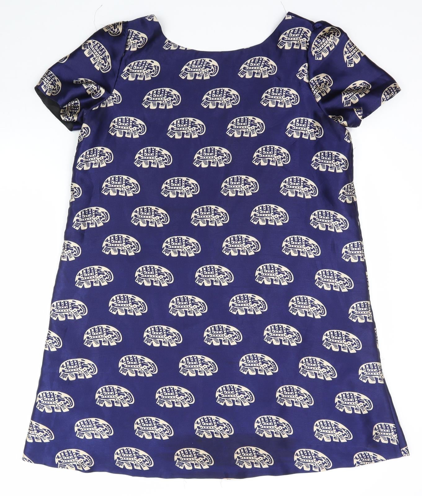 Womens UK Size L Preworn Blue Basic Blouse