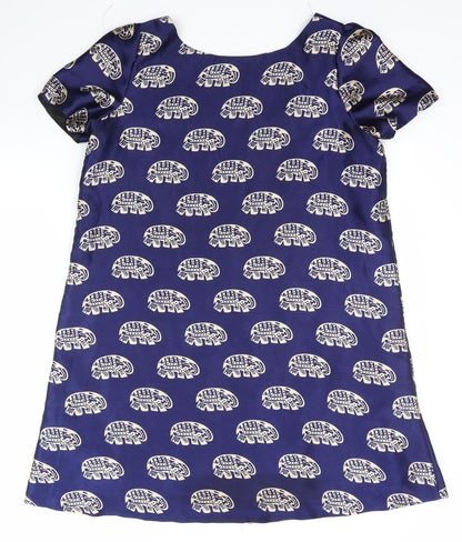 Womens UK Size L Preworn Blue Basic Blouse