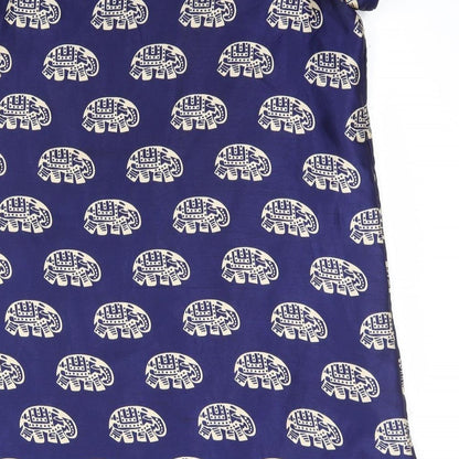 Womens UK Size L Preworn Blue Basic Blouse