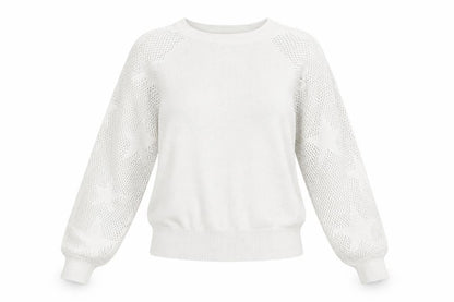 Womens UK Size S Marks and Spencer White Pullover Jumper