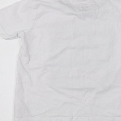 PEP&CO Boys White   Basic T-Shirt Size 9-10 Years