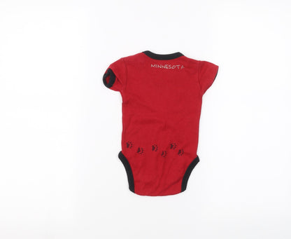 Lazy One Baby Red   Babygrow One-Piece Size 6-9 Months