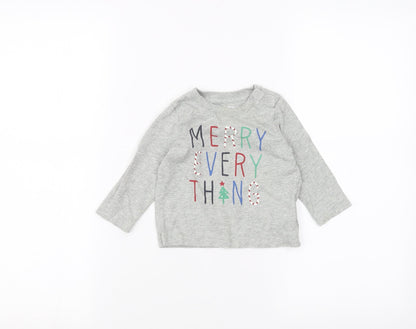 Gap Baby Grey   Basic T-Shirt Size 6-9 Months