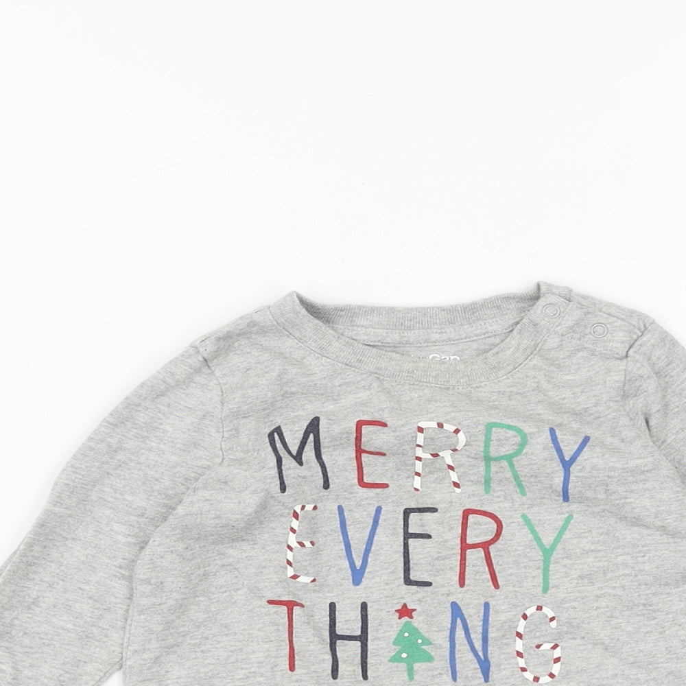 Gap Baby Grey   Basic T-Shirt Size 6-9 Months
