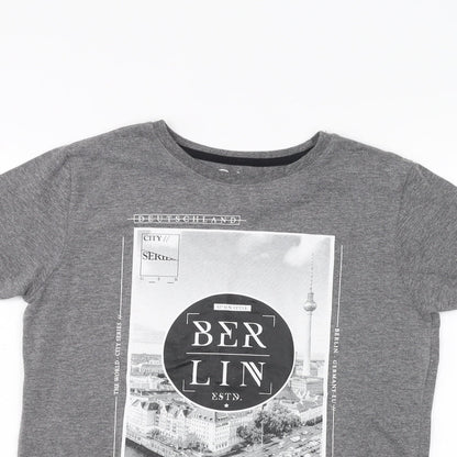 Primark Boys Grey   Basic T-Shirt Size 10-11 Years