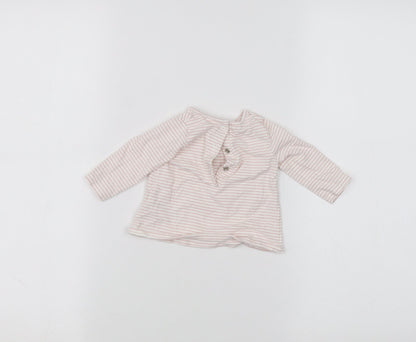 NEXT Baby White Striped  Basic T-Shirt Size 0-3 Months