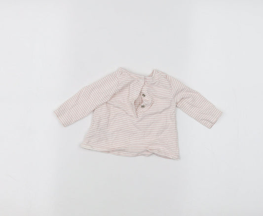 NEXT Baby White Striped  Basic T-Shirt Size 0-3 Months